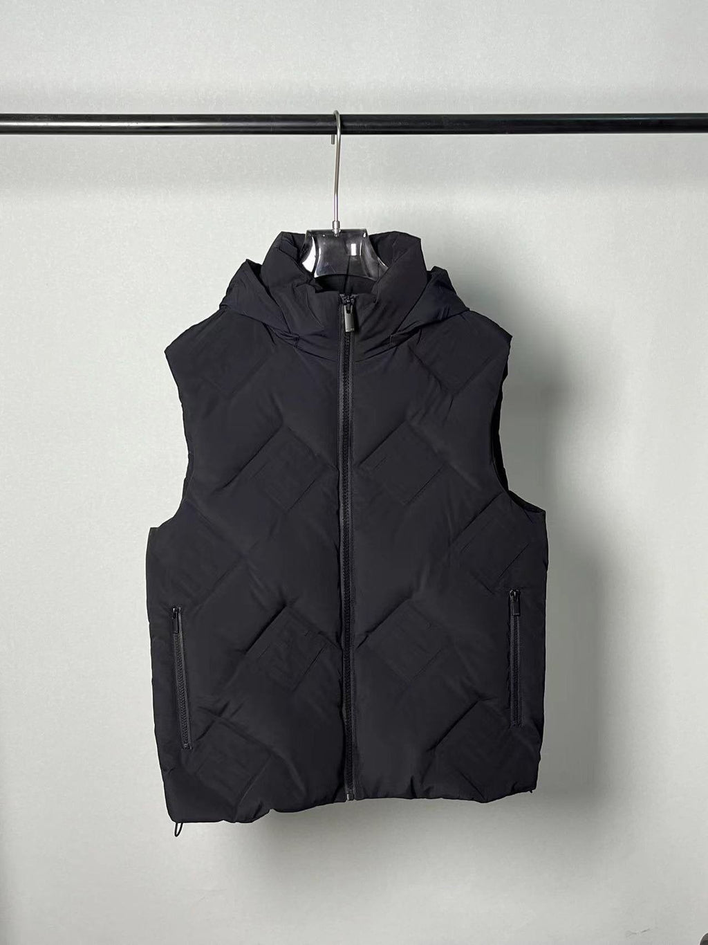 Fendi Geometric-Quilted Hooded Down Vest