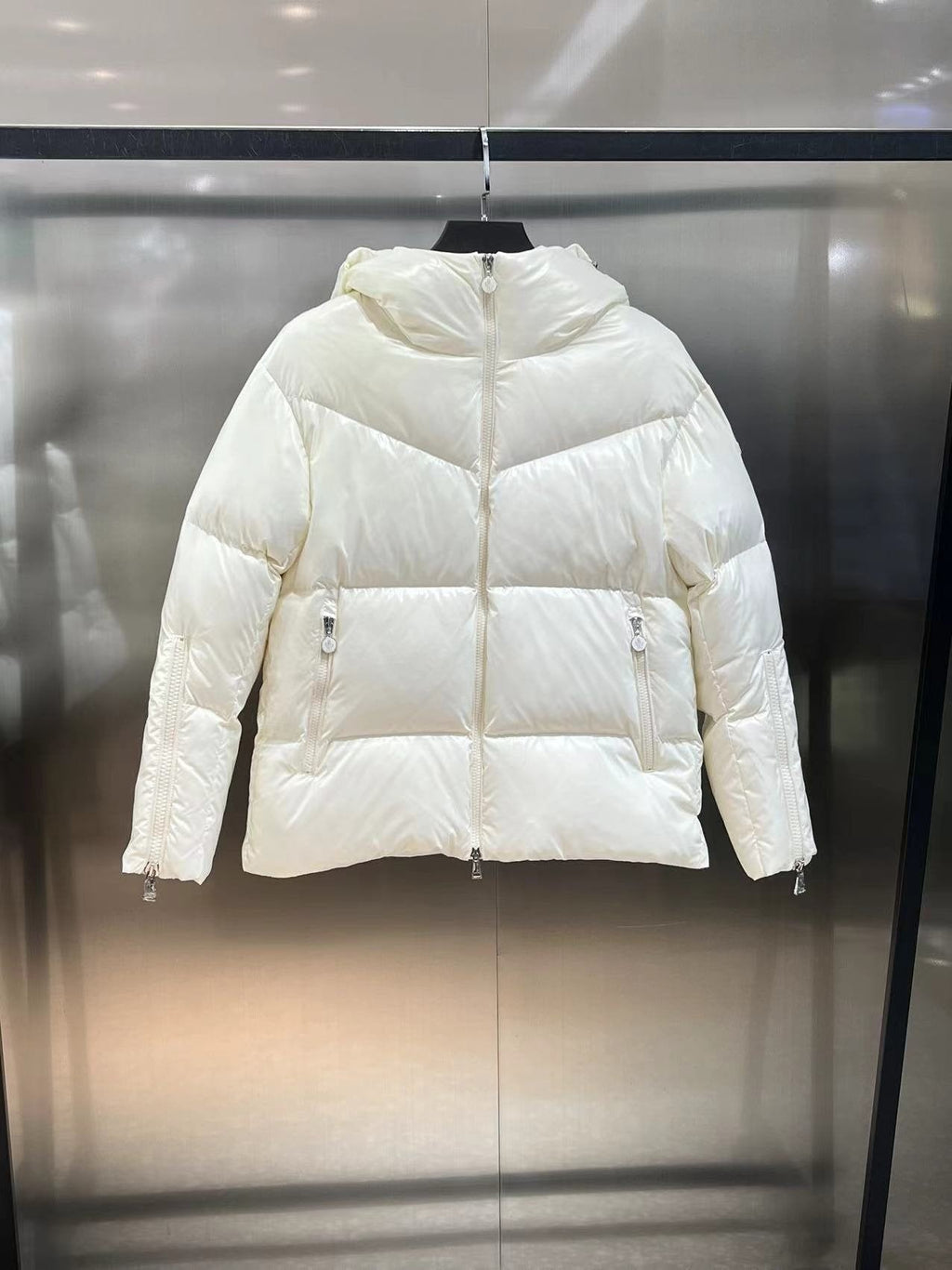 Moncler Women's Glossy Hooded Puffer Coat
