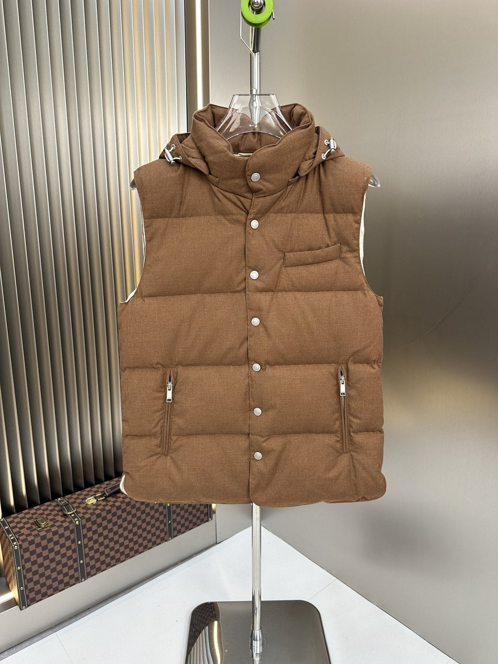 Prada Quilted Hooded Down Vest