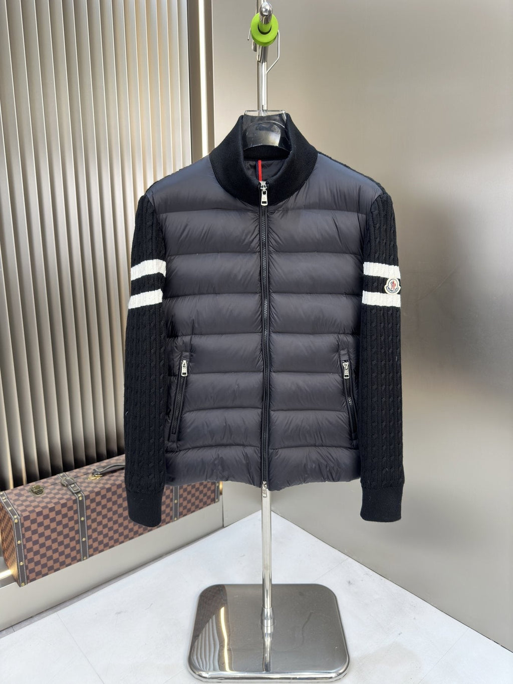 Moncler Men's Hybrid Quilted Knit Puffer Jacket