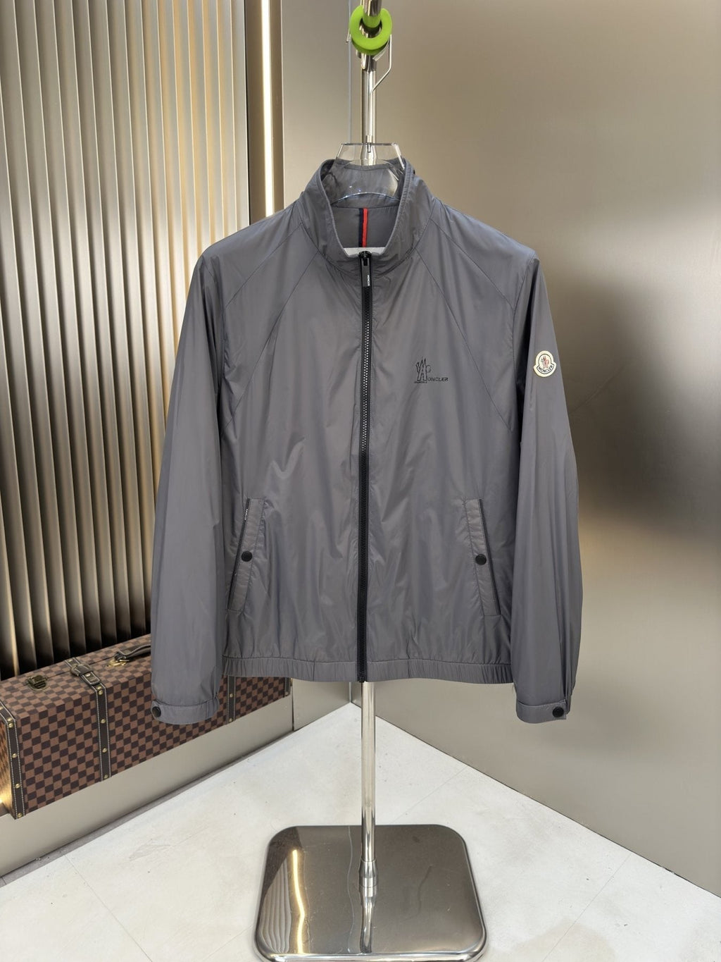 Moncler Lightweight Stand-Collar Zip Jacket