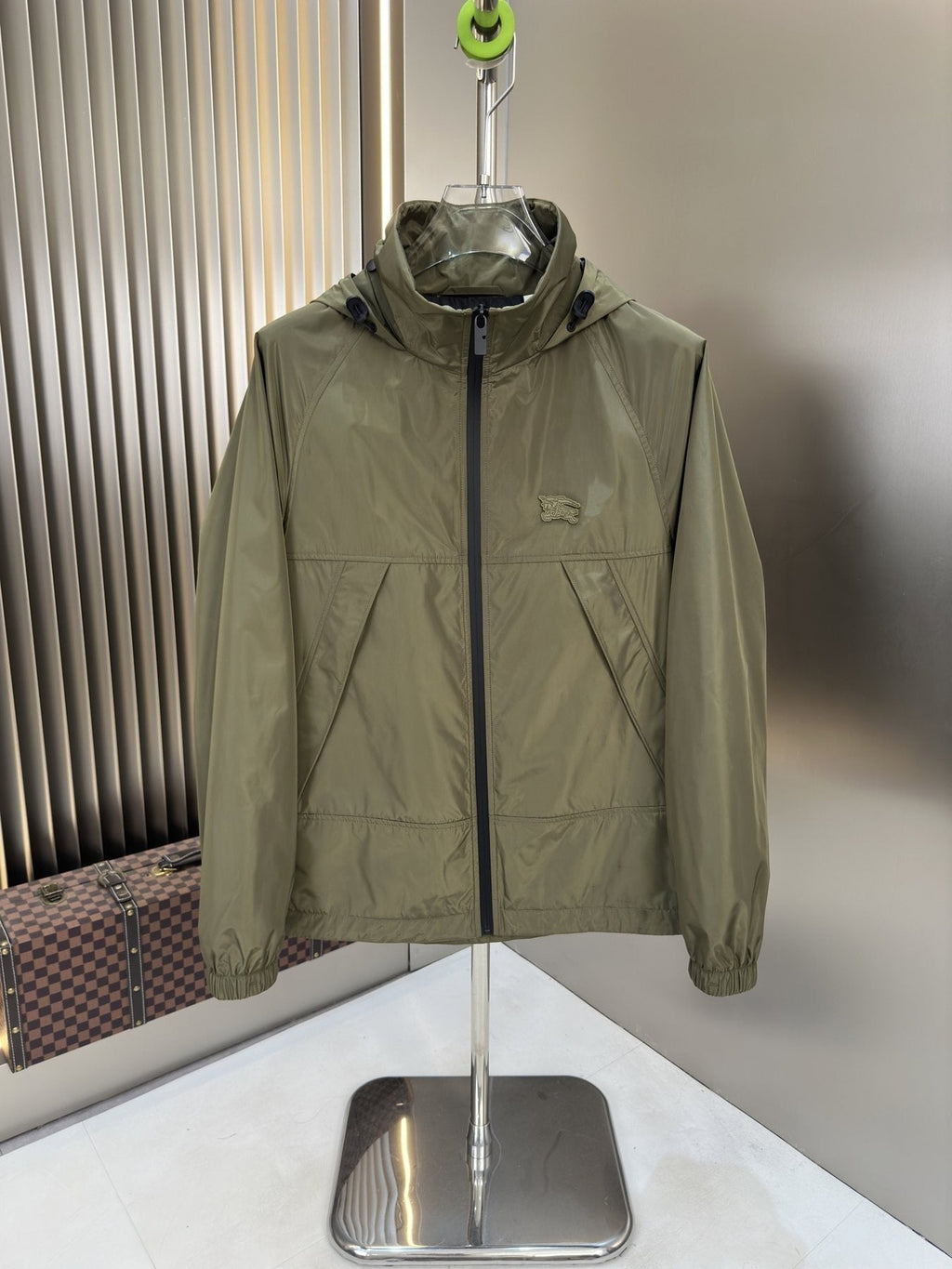 Burberry Hooded Zip-Front Jacket