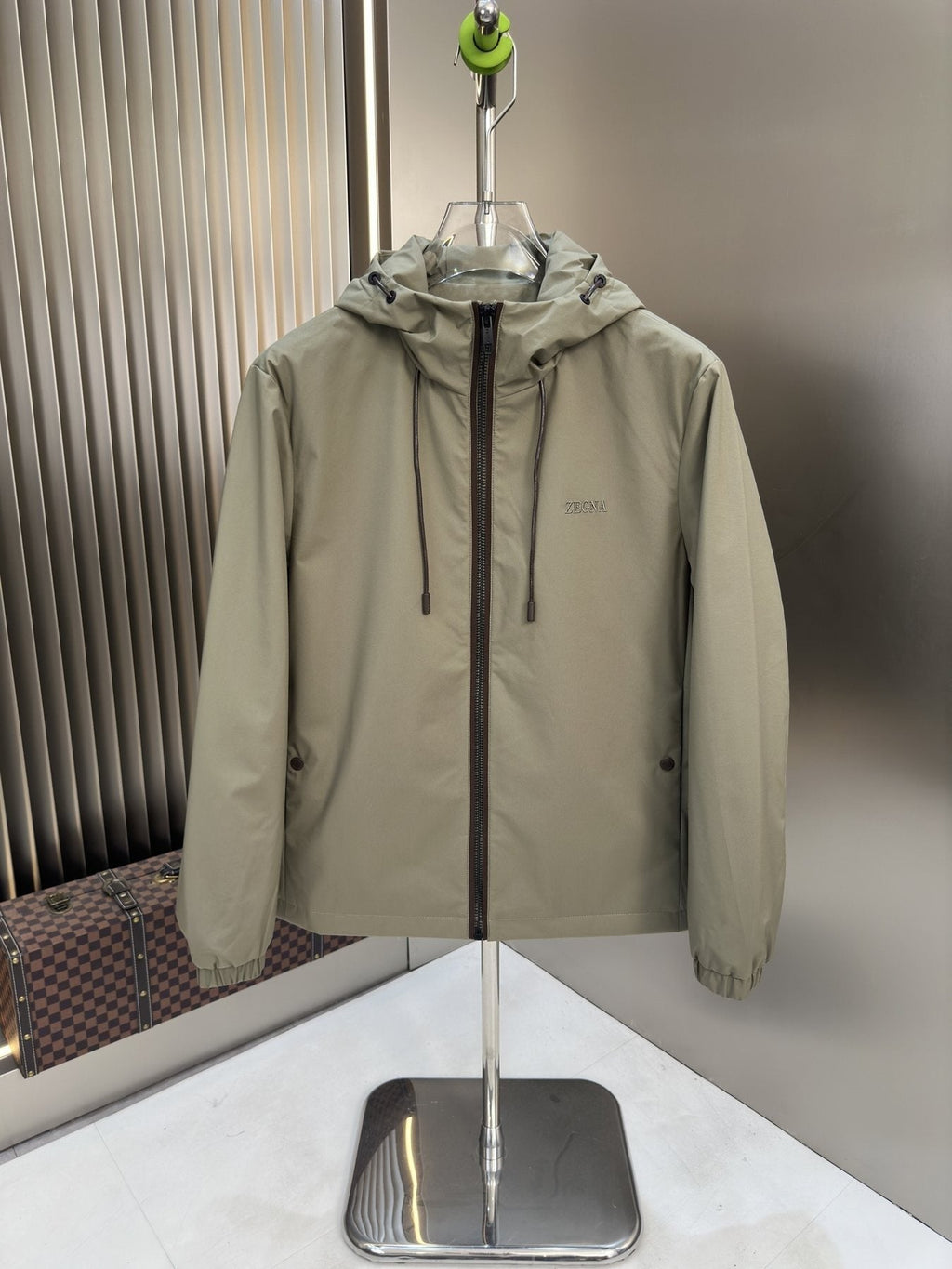 Zegna Hooded Asymmetric-Zip Jacket