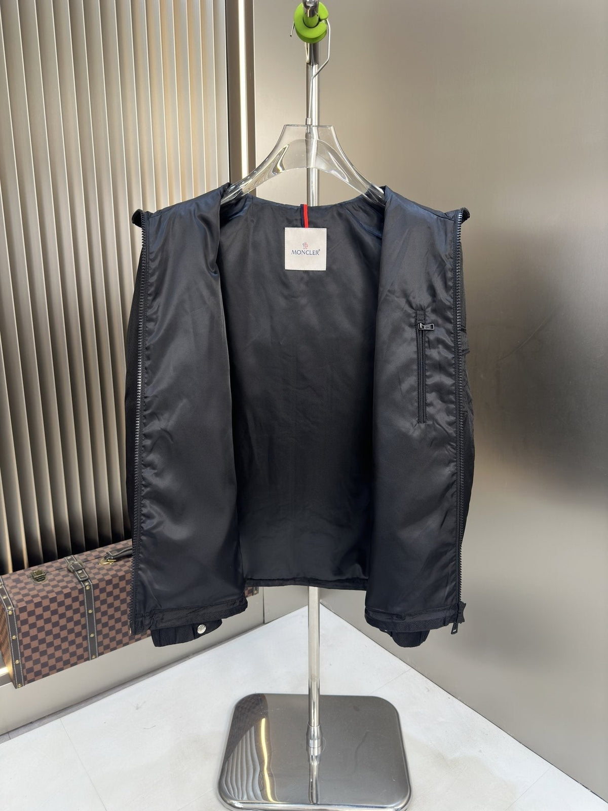 Moncler Hooded Asymmetric-Zip Utility Jacket