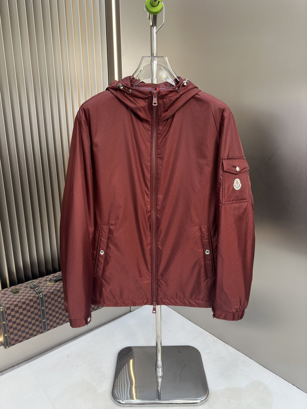 Moncler Hooded Asymmetric-Zip Utility Jacket
