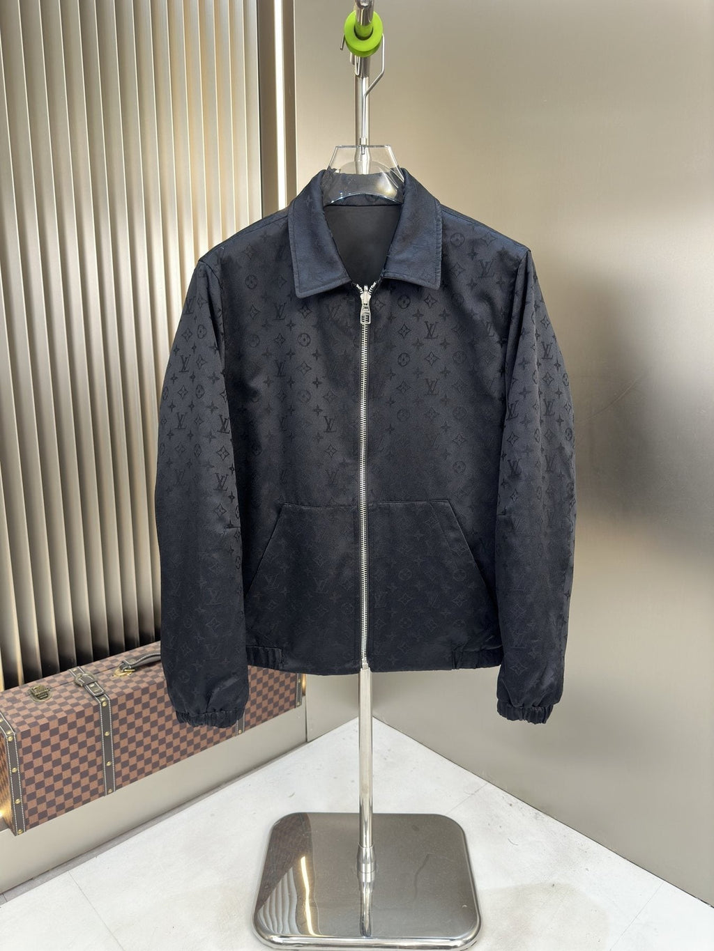LV Tonal Monogram Zip-Front Jacket