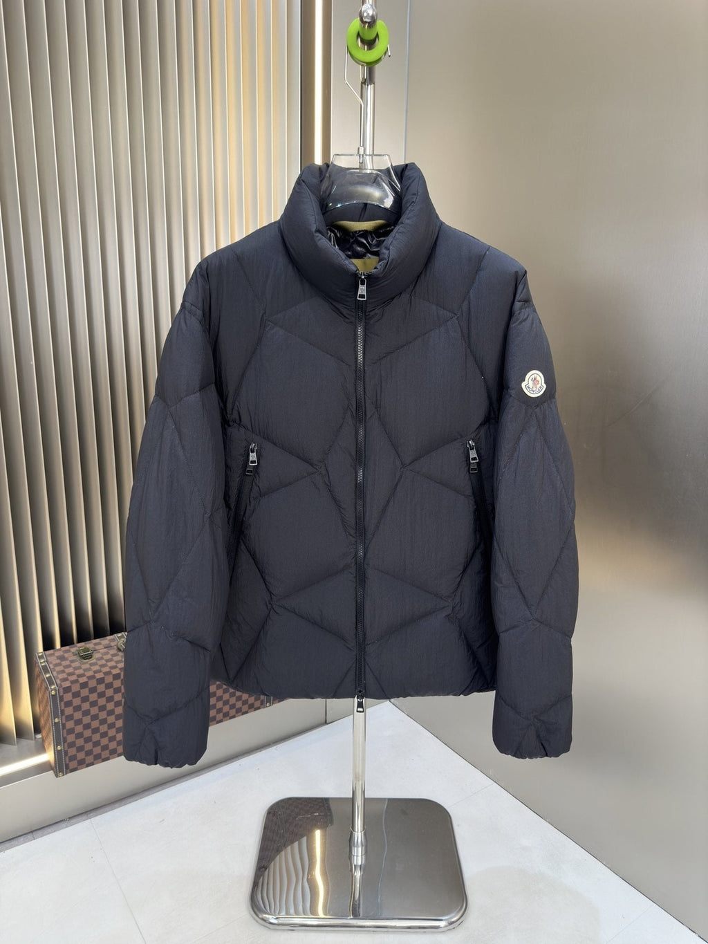 Moncler Chevron-Quilted Puffer Coat
